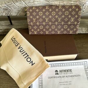 Louis Vuitton Mini Lin Sarah Wallet w/COA